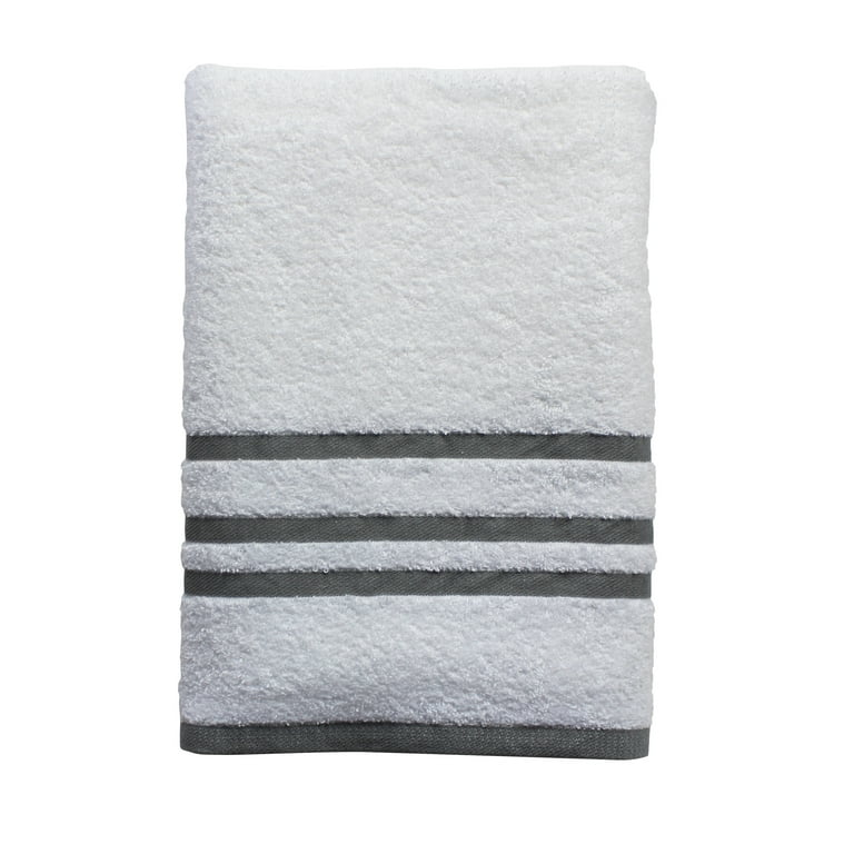 Mainstays Soft & Plush Cotton Adult Bath Towel, Gray