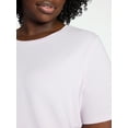 thumbnail image 5 of Terra & Sky Women's Plus Size Crewneck Tee with Short Sleeves, Sizes 0X-5X, 5 of 5