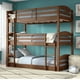 thumbnail image 1 of Litera Moora REMATESMXMUEBLES Litera Triple de Madera de Pino Color Nogal, 1 of 3