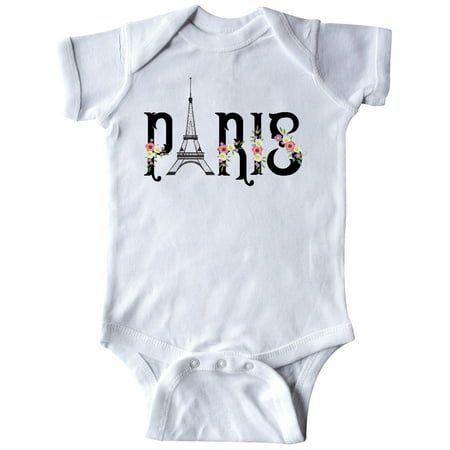 

Inktastic Paris Eiffel Tower with Flowers Gift Baby Boy or Baby Girl Bodysuit