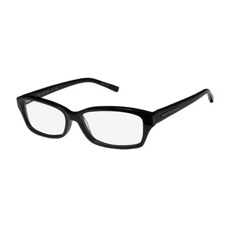 New Trussardi 12722 Mens/Womens Designer Full-Rim Black Contemporary Popular Style Frame Demo Lenses 54-14-135 Flexible Hinges Eyeglasses/Eye Glasses