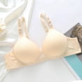 thumbnail image 4 of Bras for Women,Full Coverage Wireless Bras Plus Size Support Comfort Non Padded Breathable Soft Cup Everyday Wear,Sports Bras for Women,Beige,38, 4 of 5