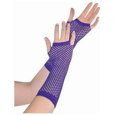 Fishnet Gloves 80's Fancy Dress Up Halloween Adult Costume Accessory 8 COLORS