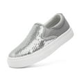 thumbnail image 4 of Toddler Sneakers for Girls Boys, Kids Canvas Low Top Slip On Sparkle Glitter Shoes Fashion Walking Casual Shoes, 4 of 7