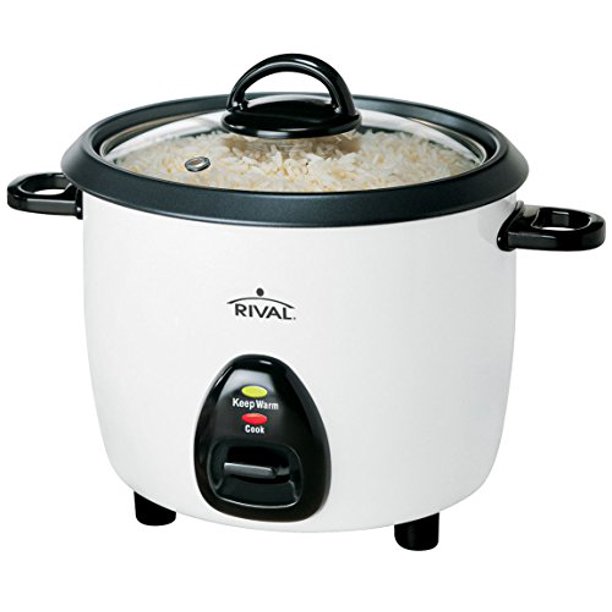 Rival RC101 10Cup (Cooked) Rice Cooker with Steaming Basket White