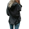 thumbnail image 3 of Womens Fuzzy Hoodies Pullover Cozy Oversized Pockets Hooded Sweatshirt Athletic Fleece Hoodies, 3 of 4
