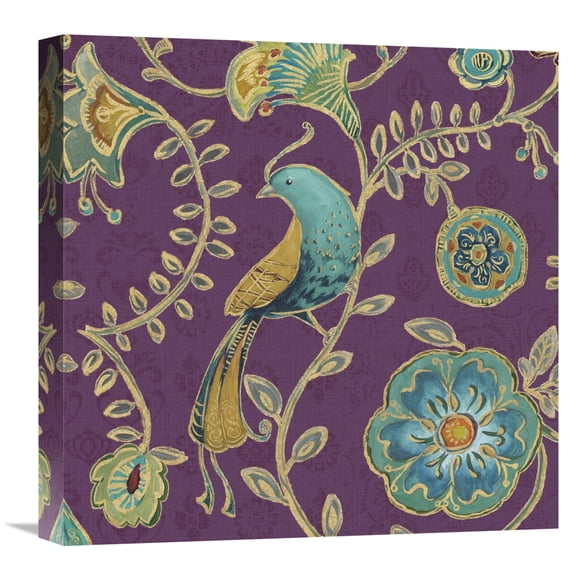 Global Gallery Daphne Brissonnet 'Bohemian Wings VIII Aubergine' Canvas Wall Art
