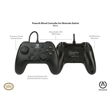 PowerA Wired Controller for Nintendo Switch - Black