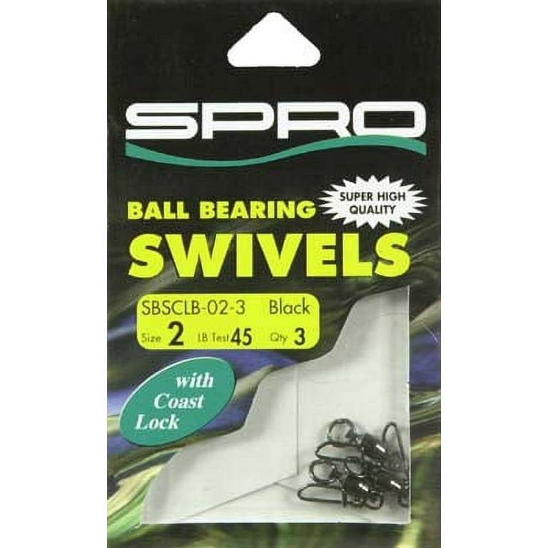 SPRO Ball Bearing Swivels With Coastlock Snaps (3 Pk) 