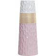 thumbnail image 1 of Florero de rosas de 28 cm Jarrones decorativos de cerámica de oro blanco Diseño superior para el hogar, fiesta, centro de mesa de la boda JFHHH pequeña, 1 of 5