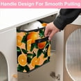 thumbnail image 5 of RATGDN Collapsible Fabric Cube Storage Bin with Double Handles for Living Room Bedroom Office Black - Orange Juice Fruit, 5 of 7