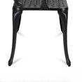 thumbnail image 4 of 38in orchid backrest black aluminum bench, 4 of 6