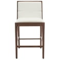 thumbnail image 5 of SAFAVIEH Couture Laycee Square Mid Back Bar Stool, Walnut/White (Set of 2), 5 of 14