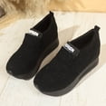 thumbnail image 6 of Mepaouo Slip on Casual Shoes for Women Fleece Platform Winter Warm Walking Shoe Sneakers(Black,8), 6 of 8