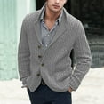 thumbnail image 2 of Autumn And Winter Men's Knitted Cardigan Fashion Casual Long Sleeve Lapel Pocket Flower, 2 of 8