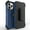 Blue/Blue, variant on For Apple iPhone 13 Pro Max 6.7 inch Heavy Duty Defender Armor Hybrid Case Cover With Clip Black/Black