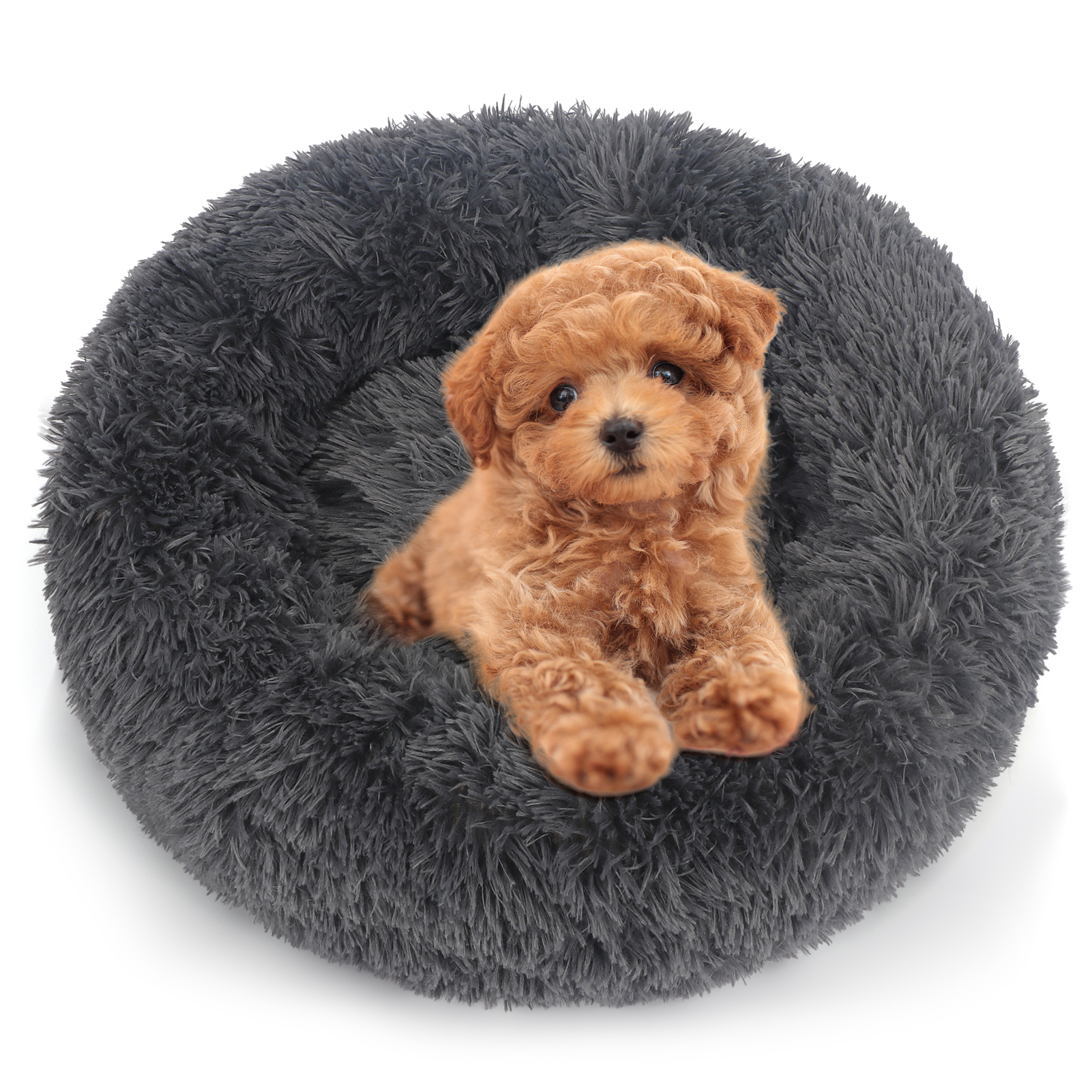 Toplive Dog Bed Calming Dog Beds for Small Dogs Round Washable Cat Bed