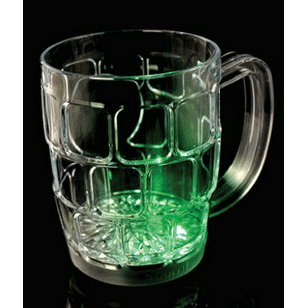 16 Oz Led Light Up Flashing Beer Mug Drink Decoration And Barware Glasses Walmart Com Walmart Com