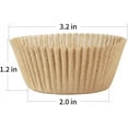 thumbnail image 4 of Caperci 500 Count Food-Grade Cupcake & Muffin Liners - Odorless Grease-Proof Paper Baking Cups for Baking Cakes, Pastries & Nuts​(Natural), 4 of 8