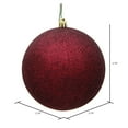 thumbnail image 2 of Vickerman 2.75" Burgundy Glitter Ball Ornament, 12 per Bag, 2 of 5