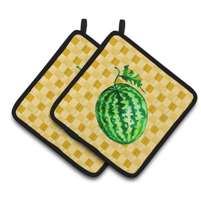 Carolines Treasures BB7252PTHD Pastèque Entière sur Panierweave Paire de Porte-Pots