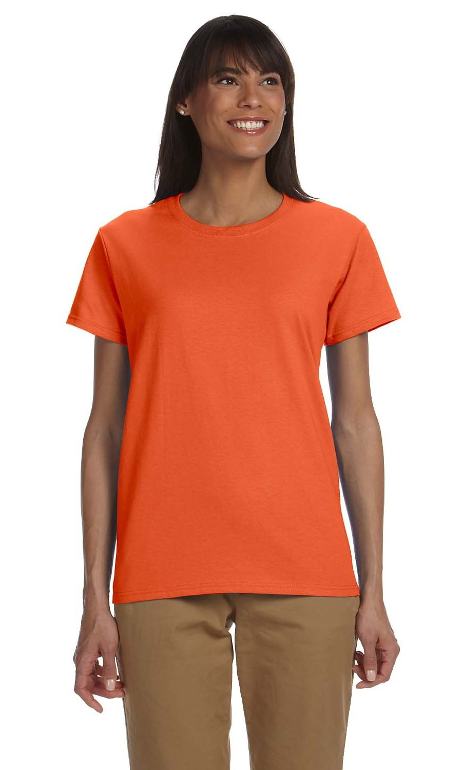 Gildan The Gildan Ladies Ultra Cotton 6 oz TShirt ORANGE L