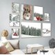 thumbnail image 4 of Carteles de invierno del país de las Maravillas, impresiones de Navidad, abeto, pino, reno, alce, lienzo, pintura, paisaje, pared, arte, imagen, decoración, 4 of 4