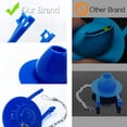 thumbnail image 2 of Universal Toilet Drain Flush Valves Tank Bathroom Tool Easy To Install With Stainless Chain Home Accessories Kit Flapper,Blue, 2 of 4