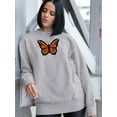 thumbnail image 2 of Monarch Butterfly Art Sweatshirt Women -Image by Shutterstock, Female 3X-Large, 2 of 4