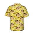 thumbnail image 3 of Monkey Hawaiian Shirts For Men, Summer Short-Sleeve Relaxed-Fit Button-Down Shirts Large, 3 of 9