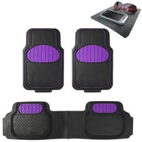 FH Group Solid Black Heavy Duty Floor Mats from FH Group for Auto Car w/ Free Dash Mat