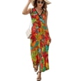 thumbnail image 2 of Candies,sugar, Gummy Dress Summer Street Style Bohemia Long Dresses Female Sleeveless Printed Maxi Dress, 2 of 9
