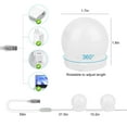 thumbnail image 2 of EEEkit LED Vanity Lights for Mirror, Hollywood Lighted Makeup Mirror Light with 10 Bulbs, Adjustable Color & Brightness for Dressing Room Mirror, 2 of 7
