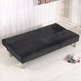 thumbnail image 6 of Eurhowing Velvet Futon Cover, Thick Plush Stretch Armless Sofa Bed Slipcover, Soft Couch Sofa Cover Futon Slipcover Furniture Protector with Elastic Bottom(Dark Gray), 6 of 8