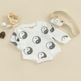 thumbnail image 2 of PENGXIANG Bébé Fille Garçon Sweat-Shirt Col Rond Pull Imprimé Yin Yang Pull Oversize Automne Hiver Tenue, 2 of 6