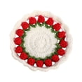thumbnail image 4 of Posavasos de manta con ramo de flores, tapete de taza de ganchillo, adorno terminado, decoración, artesanía DIY Rojo, 4 of 9