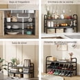 thumbnail image 4 of Organizador Debajo del Fregadero Extensible, Ajustable en Altura y Longitud de Acero Al Carbono, Estante de 2 Niveles con 8 Paneles para Cocina y Baño, 4 of 7