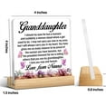 thumbnail image 2 of Granddaughter Gift From Nanna Grandma, Granddaughter Gifts From Nana, Granddaughter Acrylic Desk Plaque Sign Keepsake (with Wooden Stand) 4x4 Inch, 2 of 7
