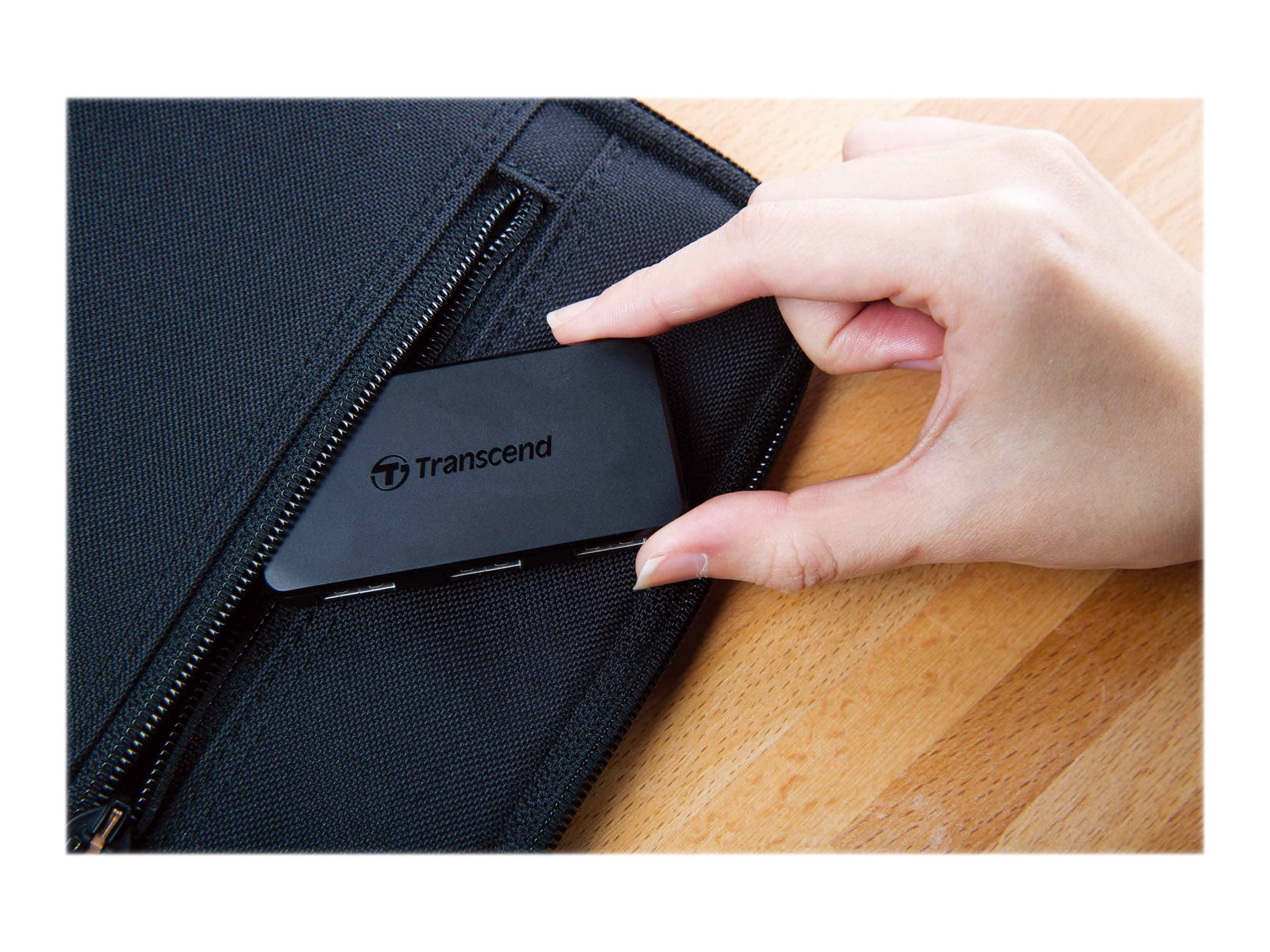 Transcend HUB2 4-port USB Hub - USB - External - 4 USB Port(s) - 4 USB 3.0 Port(s) - PC, Mac, Linux