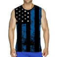thumbnail image 2 of Men's 4th of July Tank Tops Summer 3D Digital Graphic American Flag Print Shirt Casual Sleeveless Gym Vest Blouse, 2 of 5