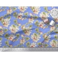 thumbnail image 2 of Soimoi Poly Georgette Fabric Leaves & Magnolia Floral Fabric Prints by Yard 42 Inch Wide, 2 of 5