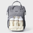 thumbnail image 2 of Sunveno Quilted Diaper Backpack Large Capacity Diaper Bag, Grey, 2 of 15