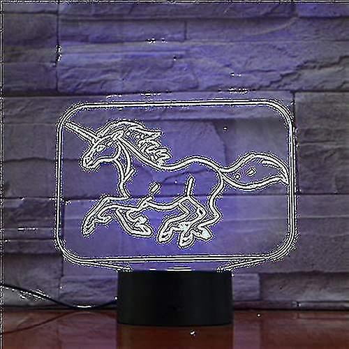 3d Night Light Bedside Light Holiday Home Decor Gifts For Birthday Party Kids Toy Nighdn 3d Lamp Night Light Creative Unicorn Table Lamp Xq-3d5-8