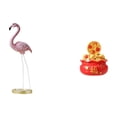 thumbnail image 1 of Escultura de flamenco, figura de arte moderno con soporte metálico, ideal para decoración del hogar y jardín, y como adorno para ., 1 of 8