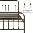 thumbnail image 5 of HLL Twin Size Victorian Style Metal Bed Frame with Headboard/Mattress Foundation/No Box Spring Needed/Under Bed Storage/Strong Slat Support Bronze, 5 of 18