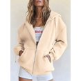 thumbnail image 3 of Womens Zip Up Hoodies Oversized Sweatshirts Fall School Fashion Outfits Casual Jackets Winter Clothes  XXL, 3 of 7