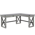 thumbnail image 5 of Pemberly Row wood L Desk with Lift Top in Rustic White, 5 of 10