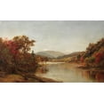 thumbnail image 2 of Cropsey, Jasper F 32x21 Black Ornate Wood Framed with Double Matting Museum Art Print Titled - Mount Washington New Hampshire, 2 of 4