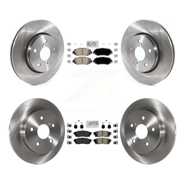 Transit Auto Front Rear Ceramic Pads and Disc Brake Rotors Kit for Car 2019 Toyota C-HR To 06 18 Vehicles Manufactured In Japan K8A-106232
