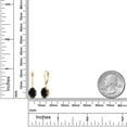 thumbnail image 6 of Gem Stone King 14K Yellow Gold Black Sapphire Earrings for Women | 5.00 Cttw | Gemstone September Birthstone | Oval 9X7MM, 6 of 6